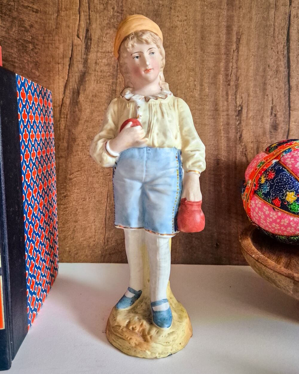 Antique Gebrüder Heubach Bisque Boy Figurine German Porcelain Victorian